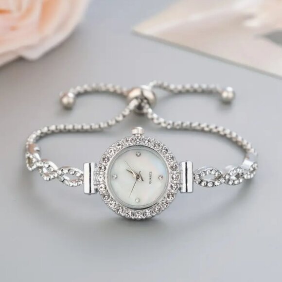 Jewelry | Elegant Quartz Womens Watch With Crystals | Poshmark